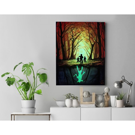 Svítící Tisk na plátně, Stranger Things