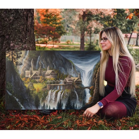 Olejomalba, Roklinka, Pán prstenů 50x80cm