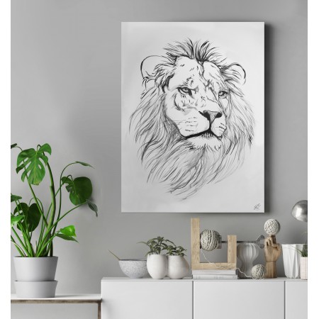 Tisk na plátně, Lev