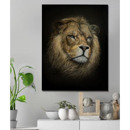 Tisk na plátně, The King, Lev