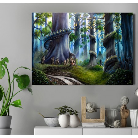 Tisk na plátně,  Lothlórien, Pán Prstenů