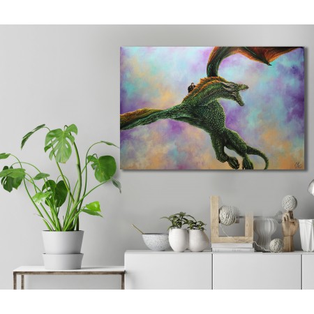 Tisk na plátně, Rhaegal, Game of Thrones 30x40cm