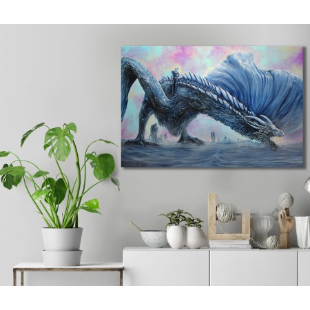 Tisk na plátně, Viserion, Game of Thrones 30x40cm